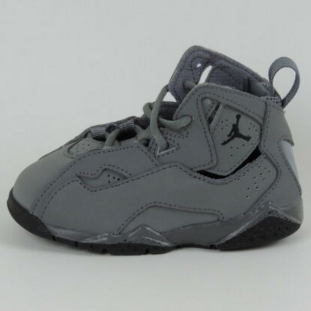 Jordan True Flight BT Toddlers Shoes Leather Grey - Picture 4 of 12